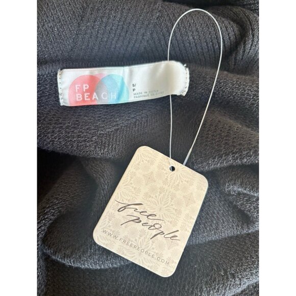 NWT Free People Beach Size Small Kristy Halter Maxi Dress Black Knit Stretch - Picture 7 of 9